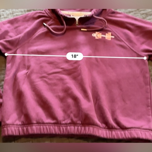 Champion Maroon Quarterzip Pullover Sweatshirt - Picture 3 of 5